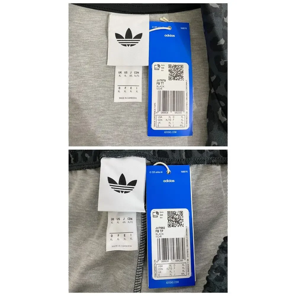 Adidas Originals Classics Firebird Loose Tracksuit Black Leopard Size XL